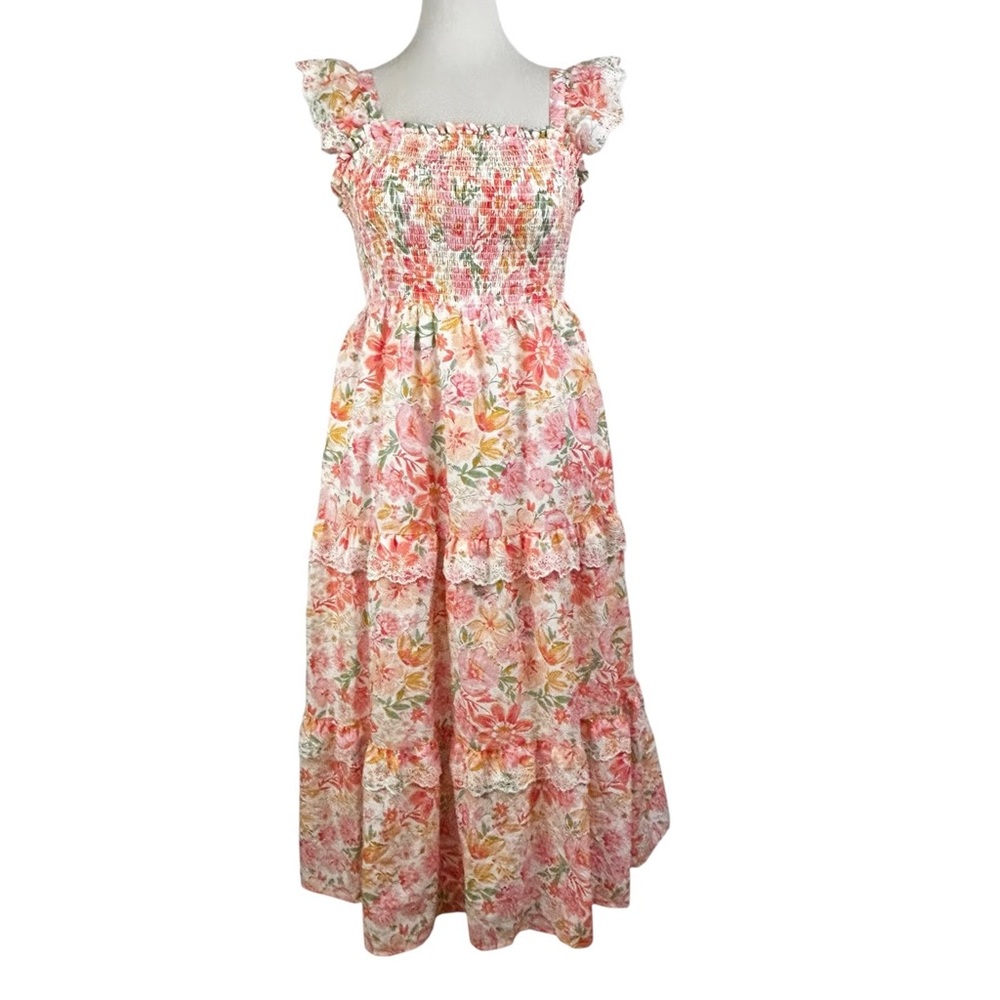 Haute Hippie Floral Pink and White Dress